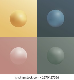 Abstract realistic 3D shapes background vector illustration