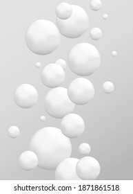 Abstract realistic 3D shapes background vector illustration