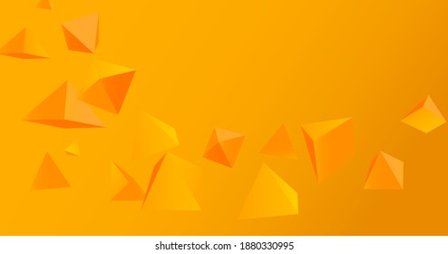 Abstract realistic 3D shapes background vector illustration