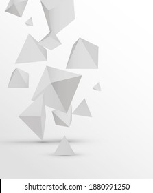 Resumen de formas 3D realistas ilustración vectorial de fondo