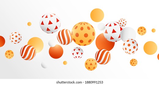 Abstract realistic 3D shapes background vector illustration