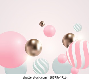 Resumen de formas 3D realistas ilustración vectorial de fondo