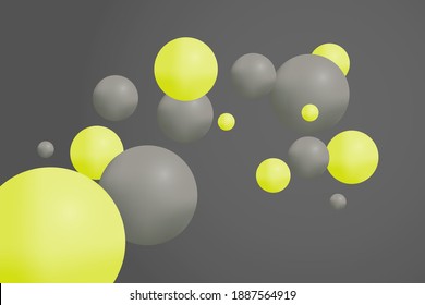 Abstract realistic 3D shapes background vector illustration