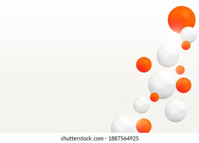 Abstract realistic 3D shapes background vector illustration