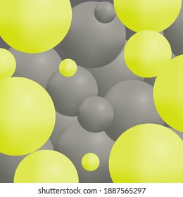 Abstract realistic 3D shapes background vector illustration