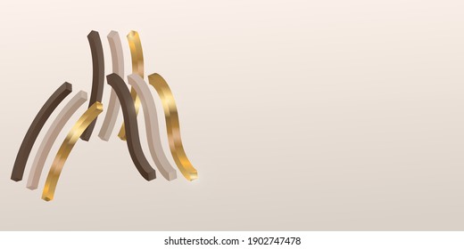 Resumen de formas 3D realistas ilustración vectorial de fondo