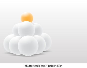 Abstract realistic 3D sphere design. 3d molecules concept, atoms, multicolored balls, balloons, primitive shapes, minimalist design with organic spheres on background. Trendy banner or poster design

