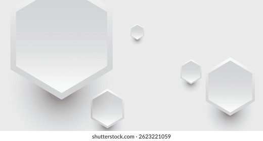 Fondo realista abstracto con objeto hexagonal