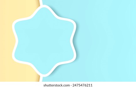 Abstract realistic background with pink and blue color geometric shapes on pastel background. Composition with simple matte 3d shapes. Ideal for posters, presentations, banners, web pages. Vector 

