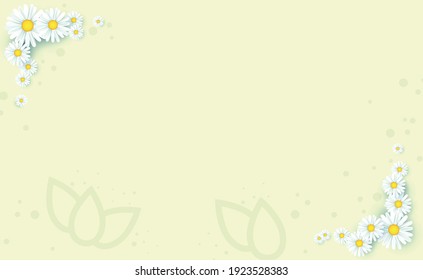 Abstract realistic background template with flowers - Vector illustration