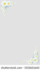 Abstract realistic background template with flowers - Vector illustration