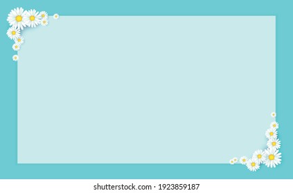 Abstract realistic background template with flowers - Vector illustration