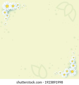 Abstract realistic background template with flowers - Vector illustration