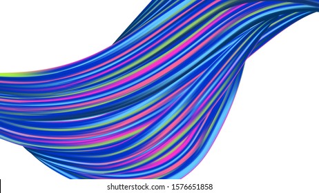Abstract Realistic Creative Neon Pink, Blue, Violet Background. Light Template for Cover, Poster, Banner, Greeting Card. Minimal Watercolor Layout. Modern Digital Pattern with Rainbow Brush Strokes.