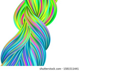 Abstract Realistic Creative Neon Pink, Blue, Violet Background. Minimal Watercolor Layout. Light Template for Cover, Poster, Banner, Greeting Card. Modern Digital Pattern with Rainbow Brush Strokes.