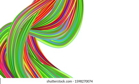 Abstract Realistic Creative Neon Pink, Blue, Violet Background. Light Template for Cover, Poster, Banner, Greeting Card. Modern Digital Pattern with Rainbow Brush Strokes. Minimal Watercolor Layout.