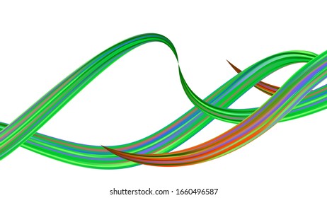Abstract Realistic Creative Neon Pink, Blue, Violet Background. Minimal Watercolor Layout. Modern Digital Pattern with Rainbow Brush Strokes. Light Template for Cover, Poster, Banner, Greeting Card.