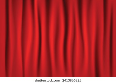 plantilla de fondo de cortina realista abstracta con diseño vectorial de color rojo