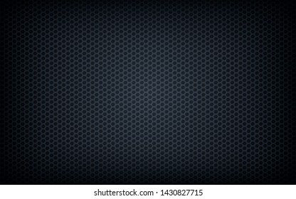 Abstract realistic hexagon black background. 