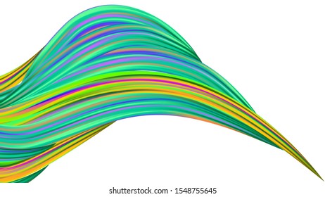 Abstract Realistic Light Template for Cover, Poster, Banner, Greeting Card. Modern Digital Pattern with Rainbow Brush Strokes. Minimal Watercolor Layout. Creative Neon Pink, Blue, Violet Background.