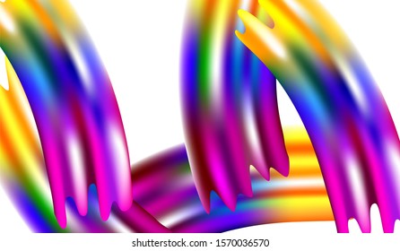 Abstract Realistic Light Template for Cover, Poster, Banner, Greeting Card. Creative Neon Pink, Blue, Violet Background. Modern Digital Pattern with Rainbow Brush Strokes. Minimal Watercolor Layout.