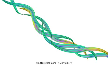 Abstract Realistic Light Template for Cover, Poster, Banner, Greeting Card. Creative Neon Pink, Blue, Violet Background. Modern Digital Pattern with Rainbow Brush Strokes. Minimal Watercolor Layout.