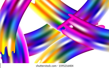 Abstract Realistic Light Template for Cover, Poster, Banner, Greeting Card. Minimal Watercolor Layout. Modern Digital Pattern with Rainbow Brush Strokes. Creative Neon Pink, Blue, Violet Background.