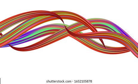 Abstract Realistic Light Template for Cover, Poster, Banner, Greeting Card. Creative Neon Pink, Blue, Violet Background. Minimal Watercolor Layout. Modern Digital Pattern with Rainbow Brush Strokes.