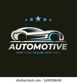 Abstract realistic metallic car logo concepts