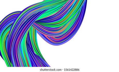 Abstract Realistic Minimal Watercolor Layout. Creative Neon Pink, Blue, Violet Background. Modern Digital Pattern with Rainbow Brush Strokes. Light Template for Cover, Poster, Banner, Greeting Card.