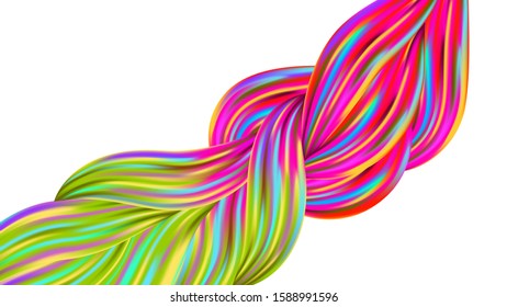 Abstract Realistic Minimal Watercolor Layout. Light Template for Cover, Poster, Banner, Greeting Card. Creative Neon Pink, Blue, Violet Background. Modern Digital Pattern with Rainbow Brush Strokes.