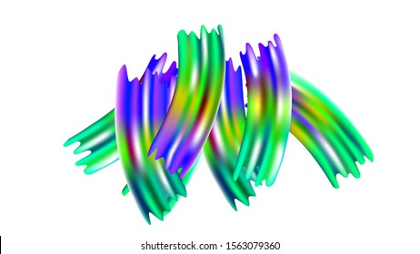 Abstract Realistic Modern Digital Pattern with Rainbow Brush Strokes. Light Template for Cover, Poster, Banner, Greeting Card. Minimal Watercolor Layout. Creative Neon Pink, Blue, Violet Background.