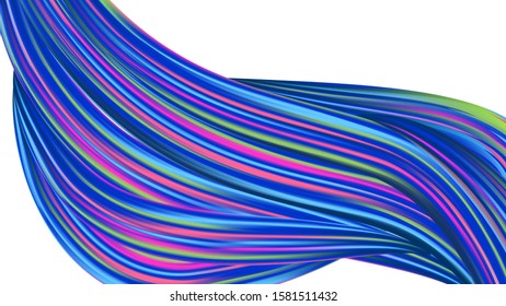Abstract Realistic Modern Digital Pattern with Rainbow Brush Strokes. Creative Neon Pink, Blue, Violet Background. Minimal Watercolor Layout. Light Template for Cover, Poster, Banner, Greeting Card.