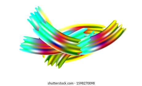 Abstract Realistic Modern Digital Pattern with Rainbow Brush Strokes. Creative Neon Pink, Blue, Violet Background. Minimal Watercolor Layout. Light Template for Cover, Poster, Banner, Greeting Card.