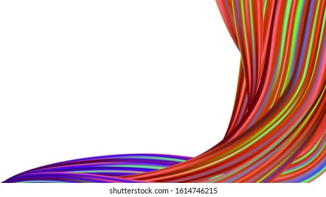 Abstract Realistic Modern Digital Pattern with Rainbow Brush Strokes. Light Template for Cover, Poster, Banner, Greeting Card. Minimal Watercolor Layout. Creative Neon Pink, Blue, Violet Background.