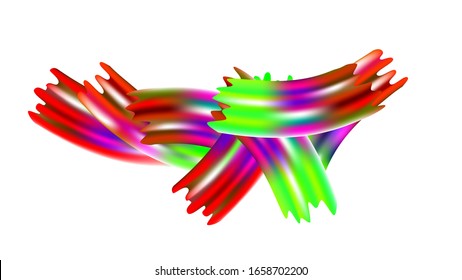 Resumen del patrón digital moderno realista con pinceles de arcoiris. Diseño de color de agua mínimo. Plantilla ligera para tapa, afiche, banner, tarjeta de felicitación. Fondo Creativo Neon Rosa, Azul, Violeta.
