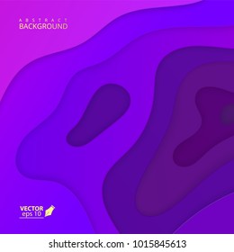 Abstract realistic paper cut design with wavy layered, Paper cut background. Cover for your cards. Vector epsillustration