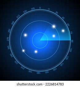 Abstract realistic radar screen background.Radar screen