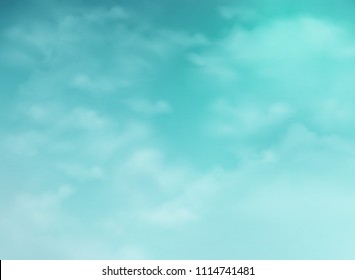 Abstract of realistic skys shape on clear blue sky background, illustration vector eps10