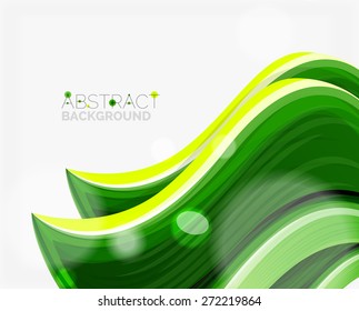 Abstract realistic solid wave background. Vector illustration