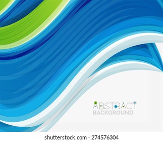 Abstract realistic solid wave background. Vector illustration