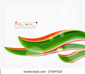 Abstract realistic solid wave background. Vector illustration