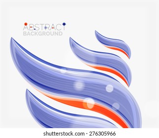 Abstract realistic solid wave background. Vector illustration