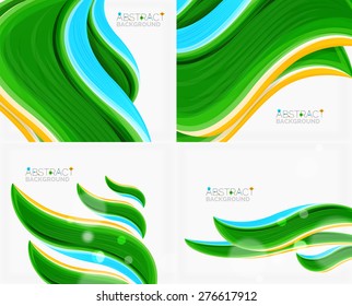 Abstract realistic solid wave background. Vector illustration