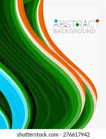 Abstract realistic solid wave background. Vector illustration