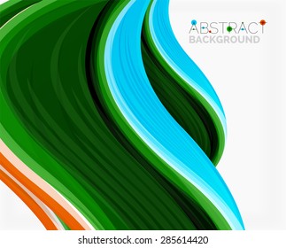 Abstract realistic solid wave background. Vector illustration