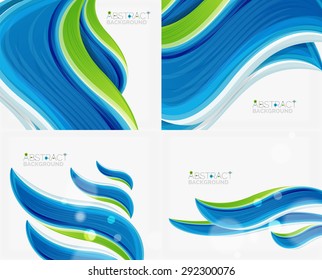 Abstract realistic solid wave background. Vector illustration