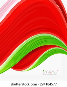 Abstract realistic solid wave background. Vector illustration