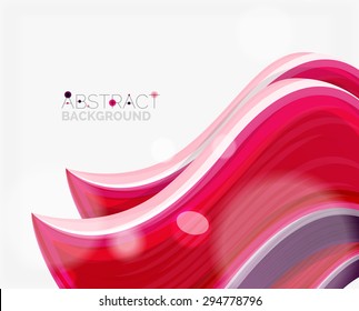 Abstract realistic solid wave background. Vector illustration