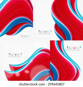 Abstract realistic solid wave background. Vector illustration